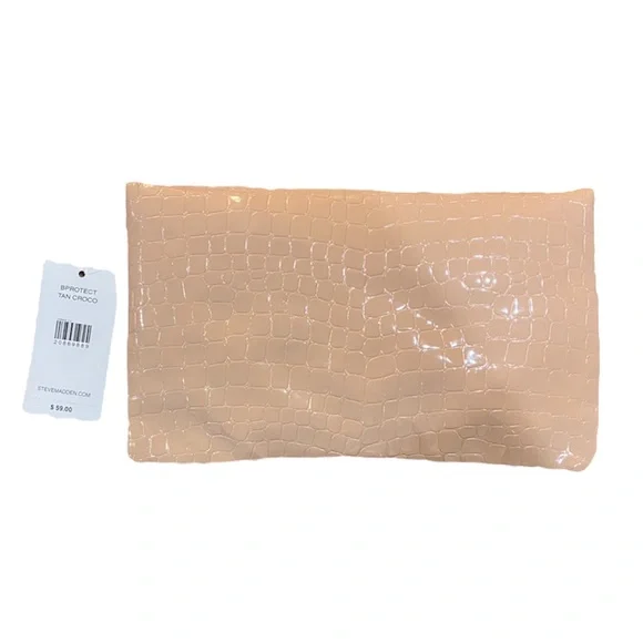 STEVE MADDEN - BPROTECT Crocodile Fold Over Purse Clutch - Picture 9 of 11